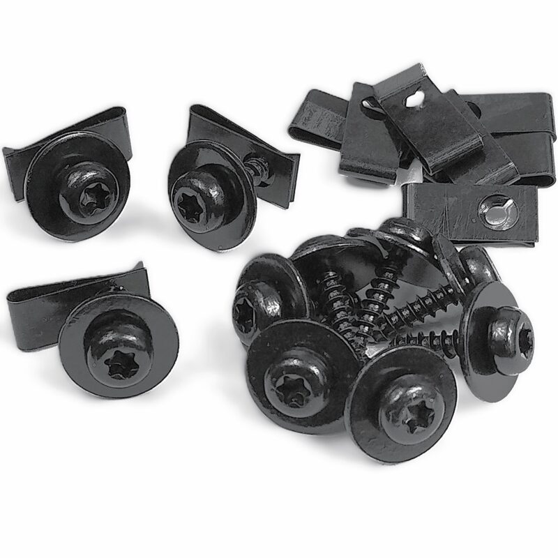 10 x blaszka 24x11 wkręt 4,9x18 torx czarna uniwersalna